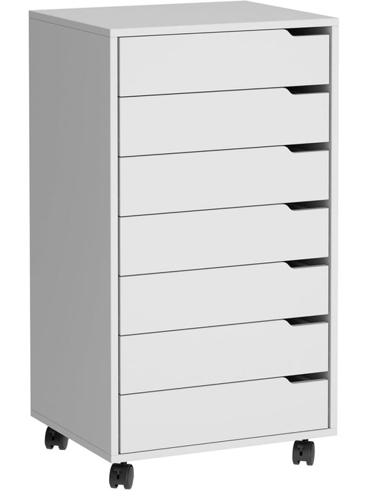 Archivador de oficina con siete cajones y diseno multifuncional para guardar documentos y objetos de trabajo