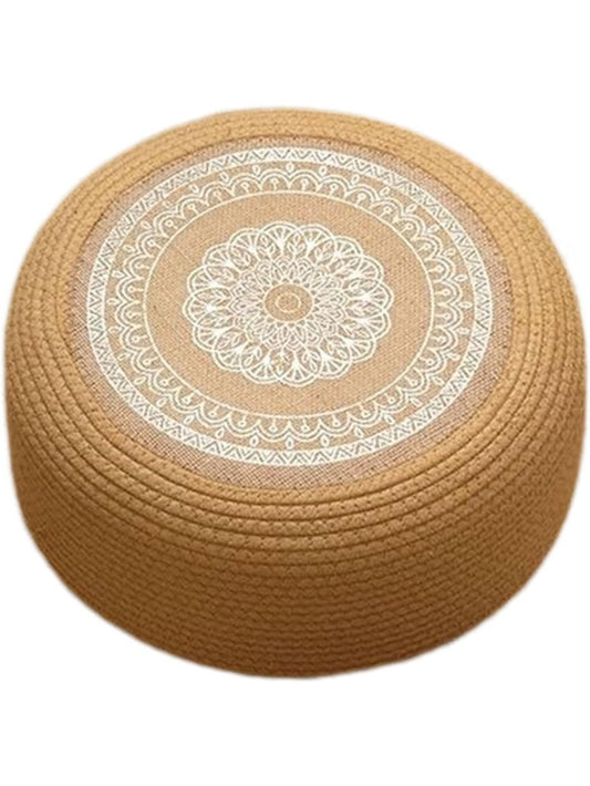 Cojin de tatami para suelo de tejido natural de paja gruesa transpirable para meditacion y hogar