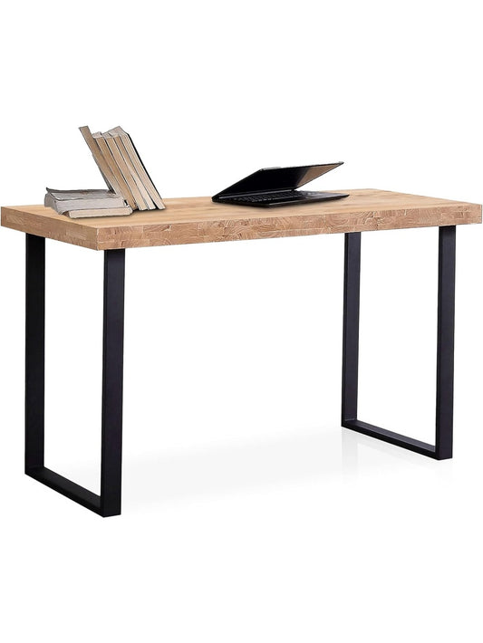 Mesa de estudio con acabado madera y estructura resistente para oficina dormitorio o despacho