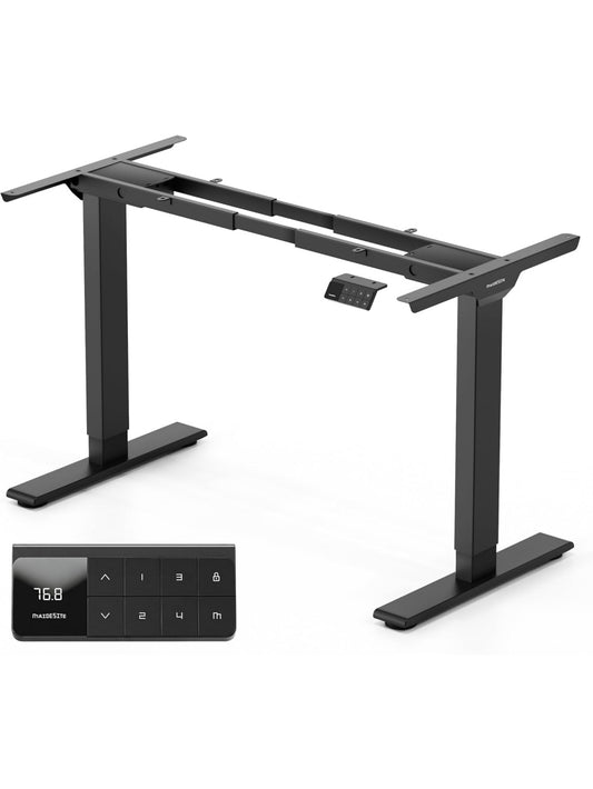 Escritorio elevable electrico con doble motor y cuatro posiciones de memoria para trabajo ergonomico