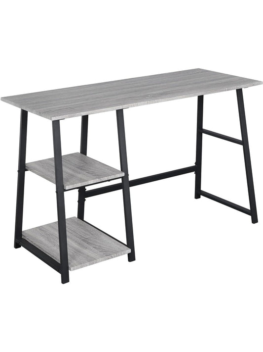 Mesa de ordenador con dos estantes reversibles y diseno funcional para estudio y oficina domestica